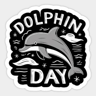 Dolphin Day Sticker